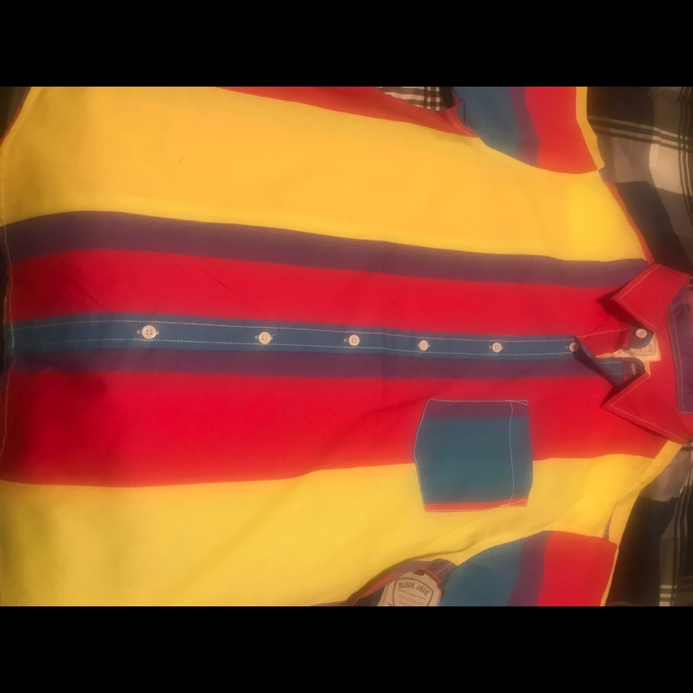 Bright Color Button Down Shirt!